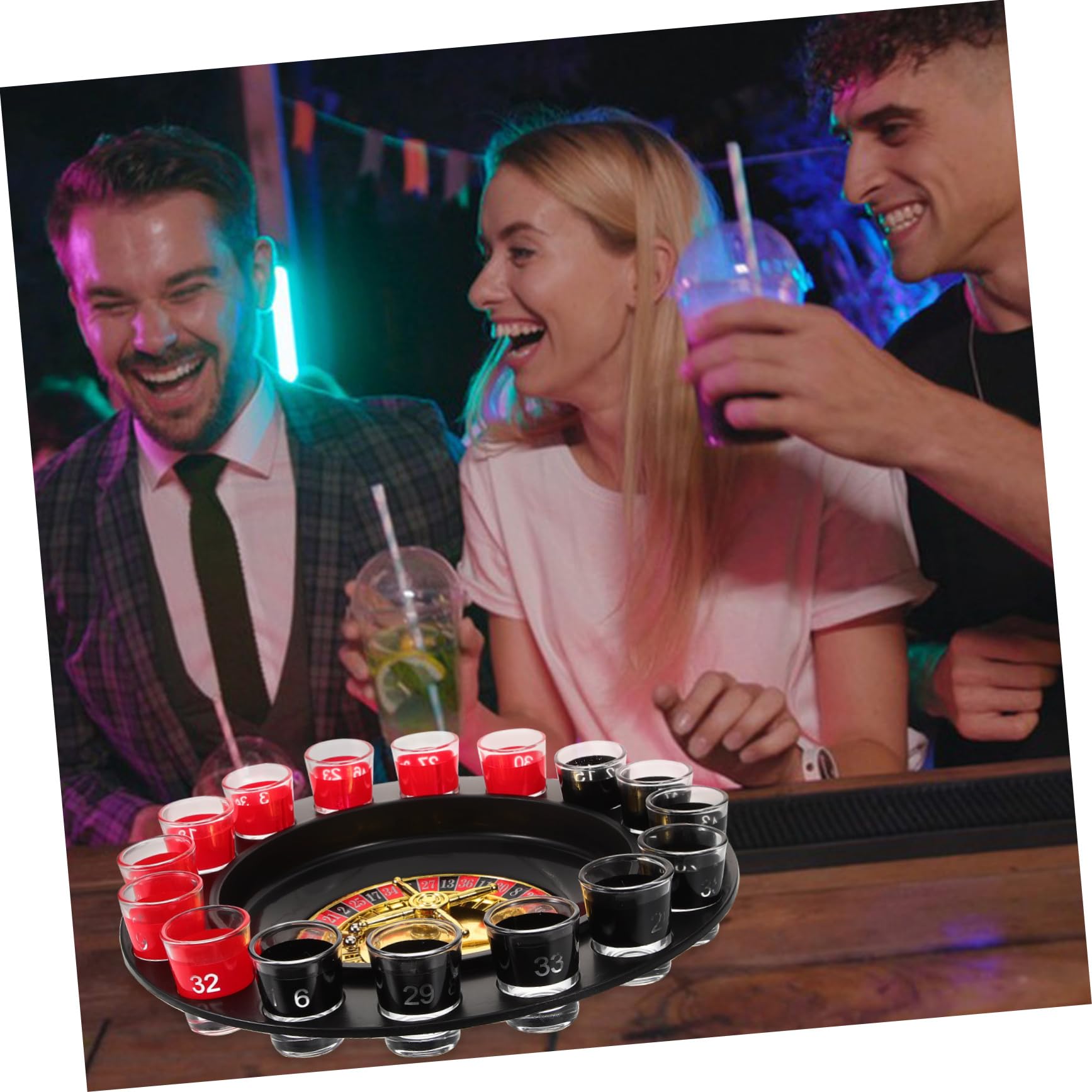 Shot Glass Game Interactive Shot Roulette Game Set - Reusable Party ...