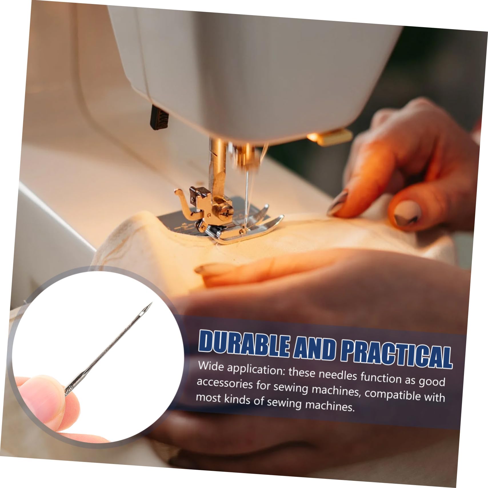 SHINEOFI 300pezzi Aghi Per Macchina Da Cucire Inossidabile Per Tessuti e Lavoretti Creativi Affilati e Resistenti Compatibili Con Macchine Da Cucire Domestiche