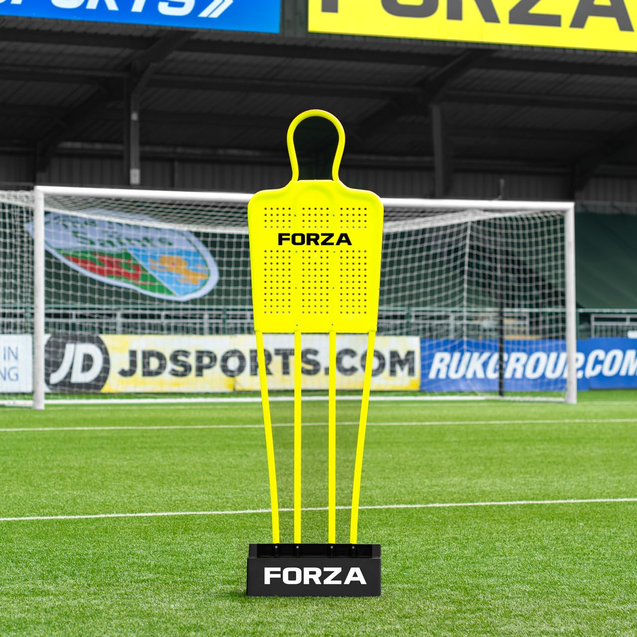 FORZA 2-in-1 Football Rebound Block & Mannequin Base (15kg) | Heavy-Duty Training Tool for Passing & Shooting Drills | Optional Mannequins in Three Sizes (Block + Snr Mannequin, Pack of 1)