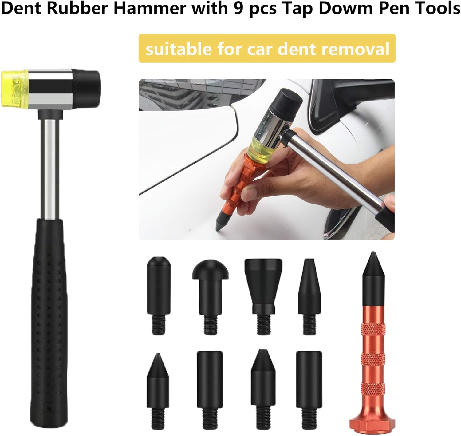 Nеw Arrіvаlѕ Anyyion Paintless Dent Repair Kits - 69pcs Car Body Paintless Dent Repair Tools -Auto Dent Puller Kit Automotive Door Ding Dent Silde Hammer Glue Puller Repair (Starter Set Kits)