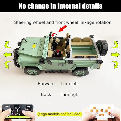 Miniatura 3 de Para Lego Land Rover Classic Defender 90 10317 Super Motor y Kit de actualización de control remoto, cumpleaños, para adultos, compatible con Lego