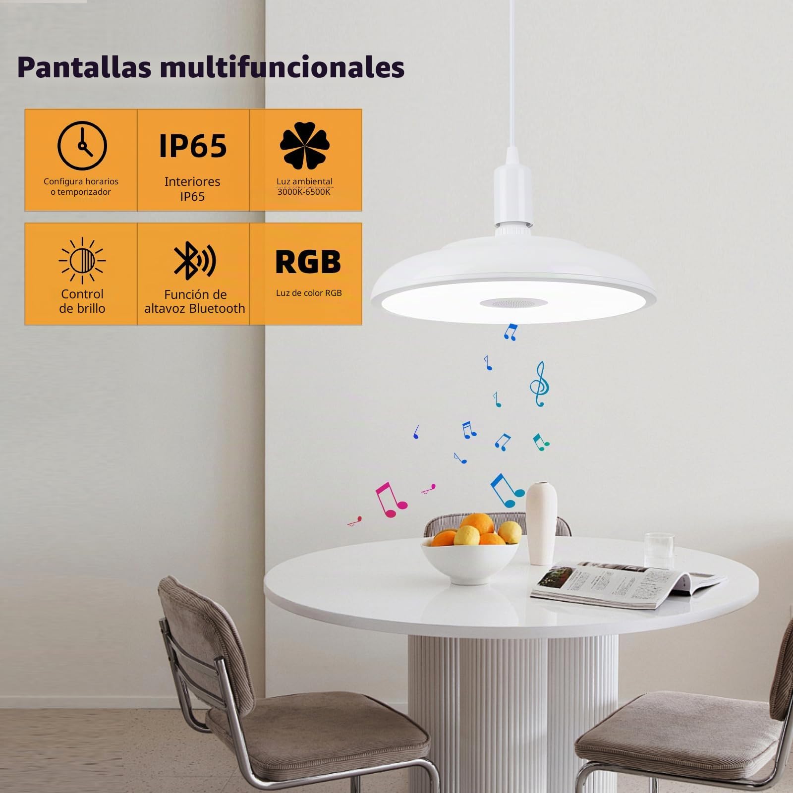 Lámpara Colgante LED de 28cm de Iluminación para isla de Cocina