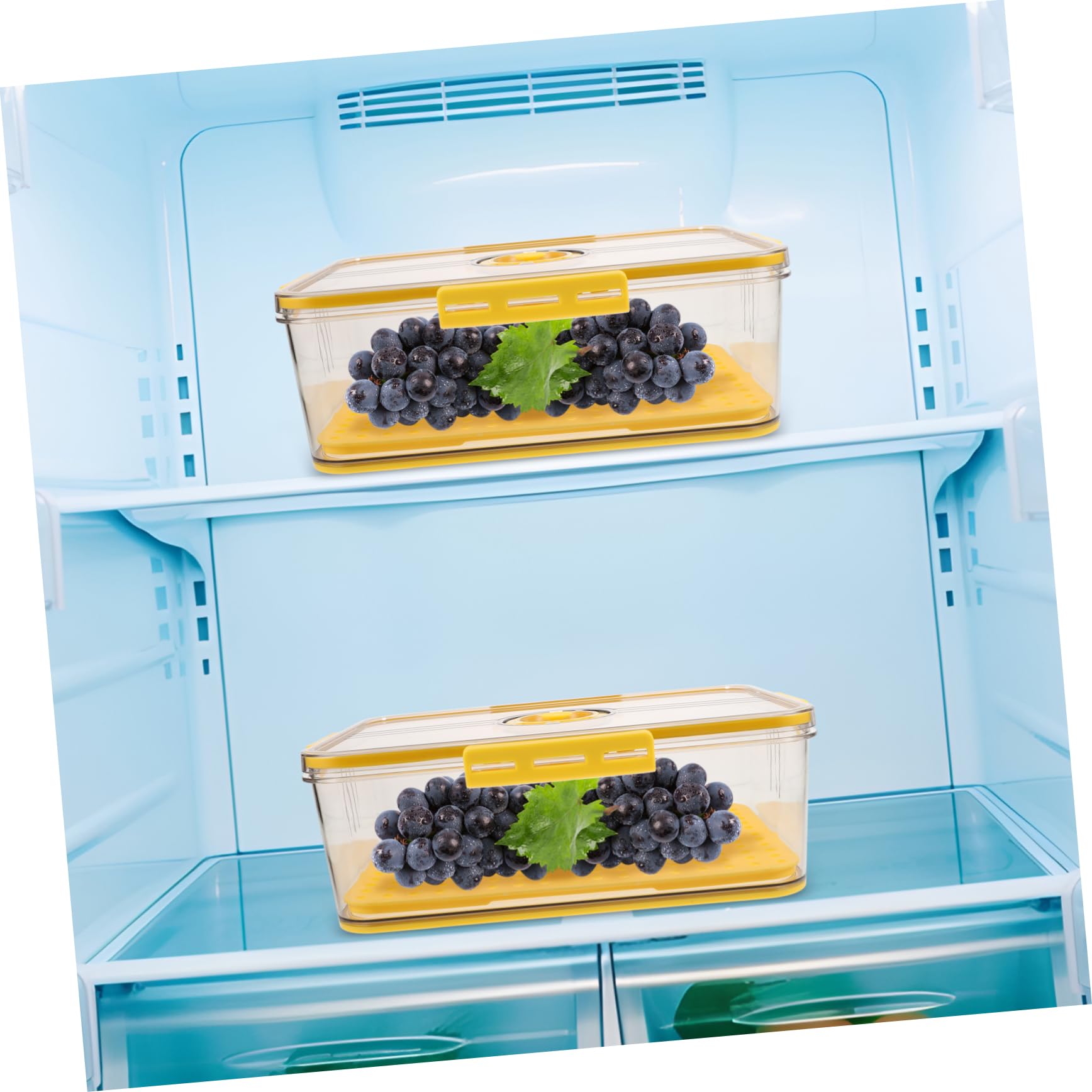 PRETYZOOM Contenitore per Pane con Coperchio Temporizzato Scatola Trasparente per Toast Contenitore Ermetico per Alimenti da Frigorifero