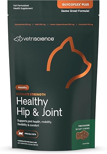 Vista 4 de VetriScience Masticables saludables para cadera y articulaciones, glucosamina GlycoFlex y mejillón de labios verdes suplemento de apoyo