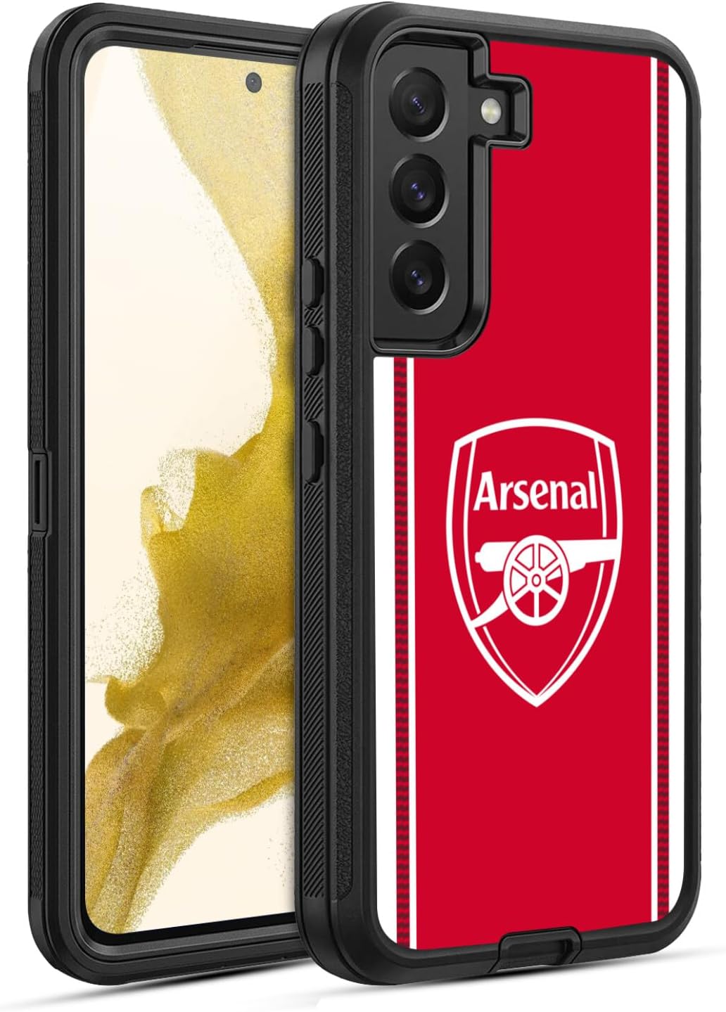 Head Case Designs Officially Licensed Arsenal FC Home 2026/27 Kit Ultra-Armoured Shockproof Case [Military Grade Protection] Compatible with Samsung Galaxy S22 5G