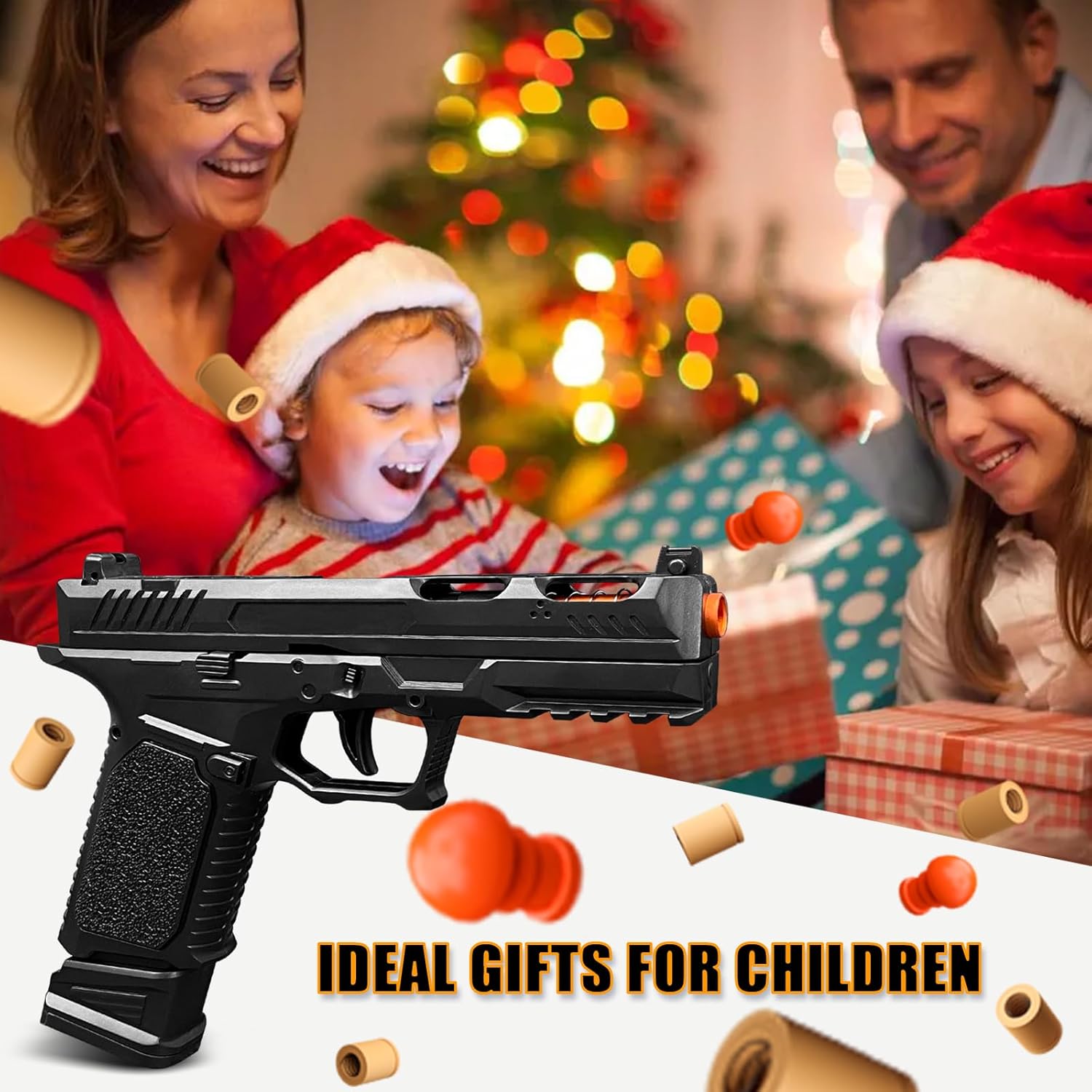 Automatic Shell Ejecting Toy Gun Pistol, Soft Bullet Toy Gun for Boys, Education Model Realistic Toy Pistol Shooting Game Toys Gifts Christmas Birthday for Kids 8+ - Image 7