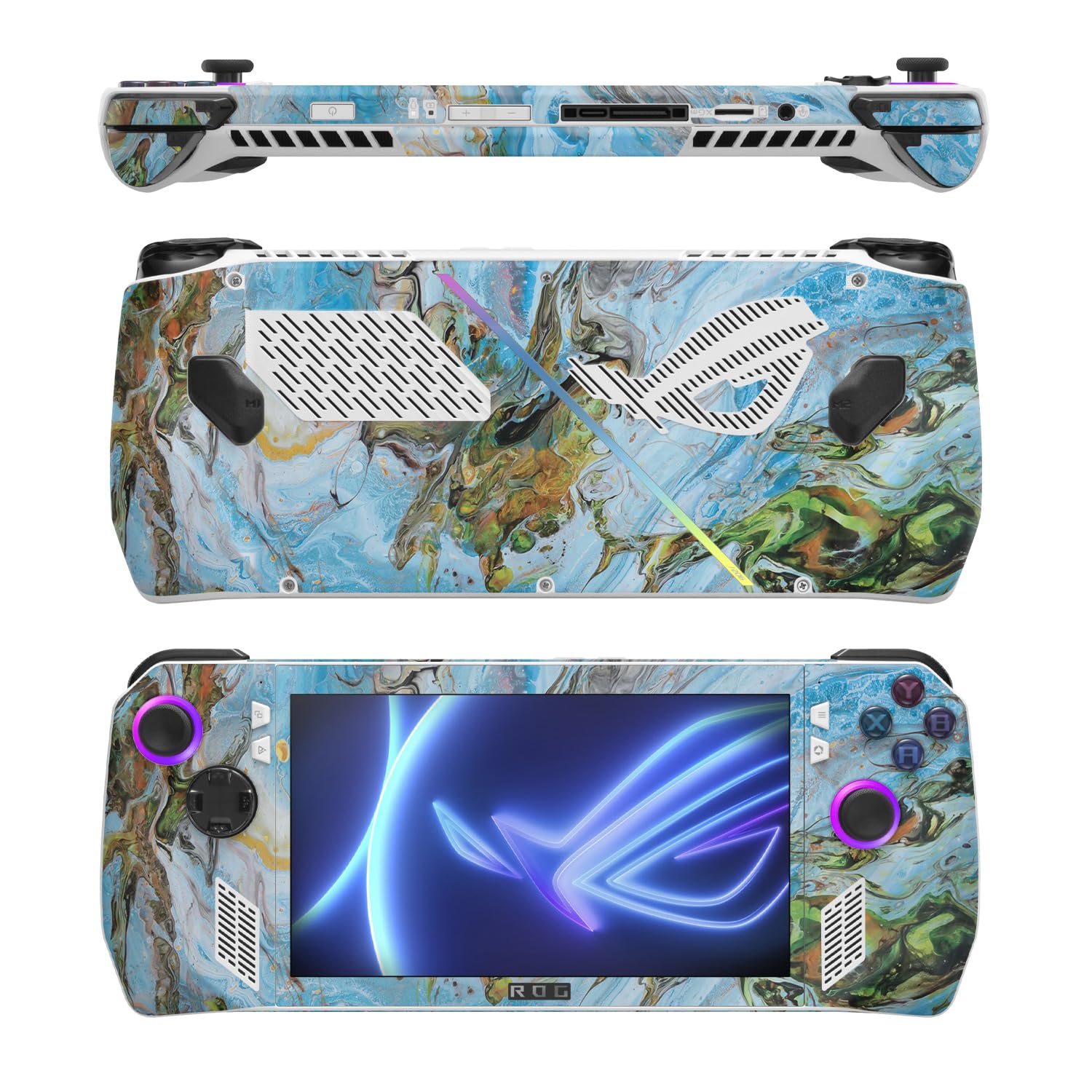 MightySkins Skin Compatible with Asus ROG Ally - Island Swirl | Protective, Durable, and Unique Vinyl Decal wrap Cover | Easy to Apply, Remove, and Change Styles
