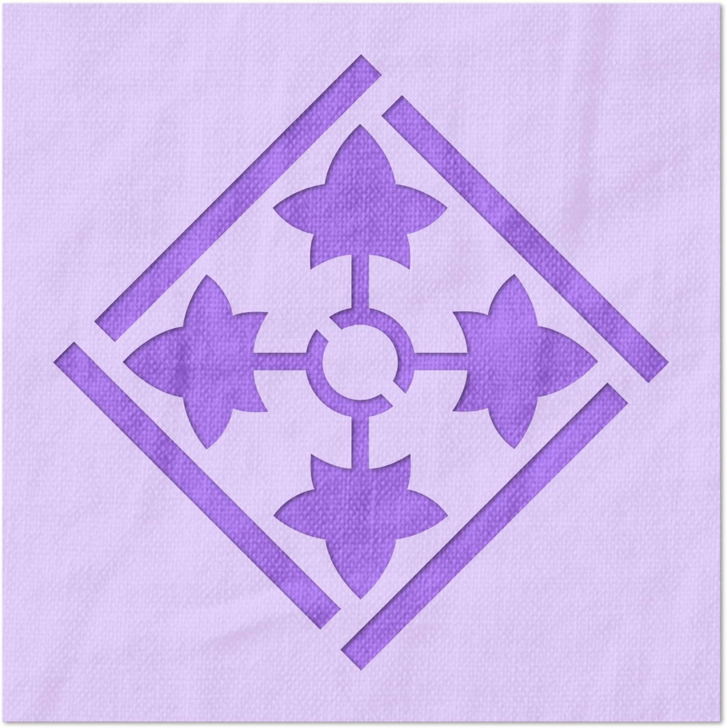 Stencil Stop 4th Infantry Division Logo Stencil - Reusable for DIY Projects, Painting, Drawing, Crafts - 14 Mil Mylar Plastic (24 x 24 inches)