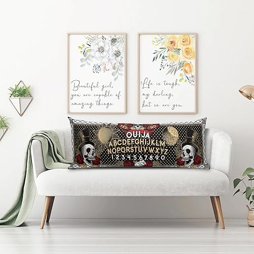 Miniatura 4 de Funda de almohada corporal de satén para Halloween, funda de almohada súper suave, funda de almohada de satén para cama y sofá de 20 x 54 pulgadas,