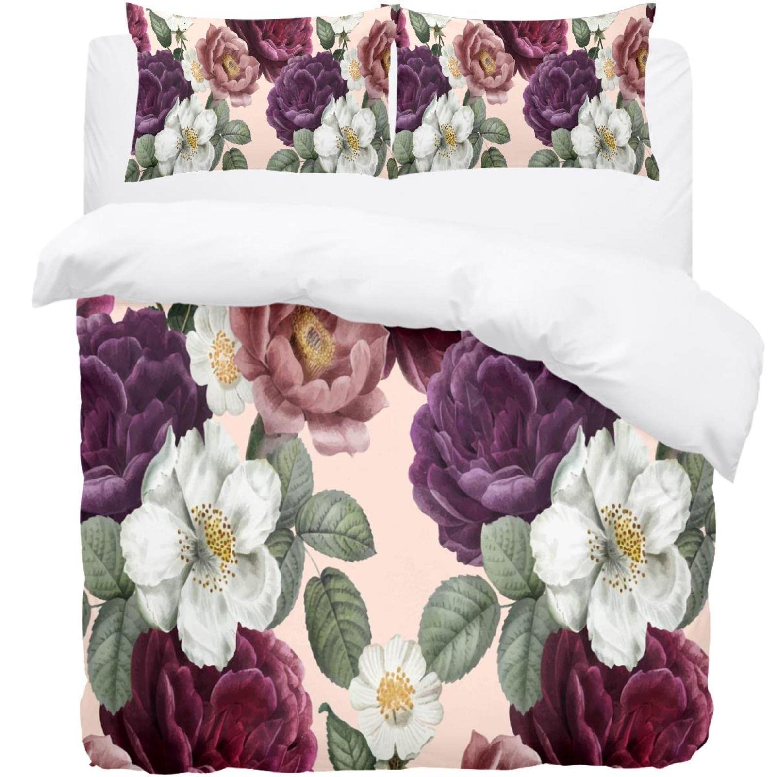 Parure de lit motif pivoine pour créer une chambre romantique et lumineuse au printemps