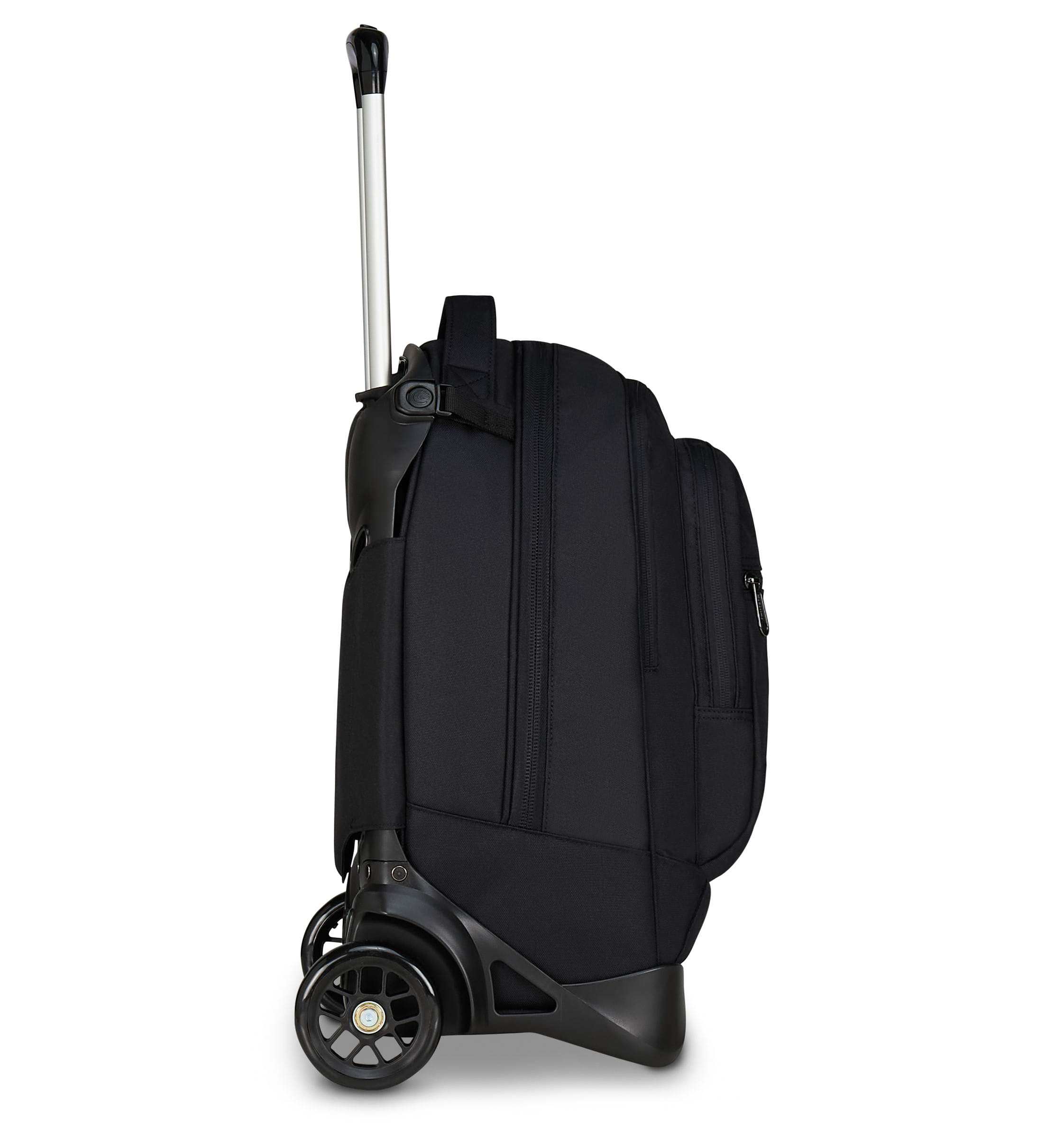 Invicta Trolley Scuola Plug, Nero, 3 in 1, Zaino Doppio Scomparto Con Carrello Sganciabile, Tasca Per PC, Tasca Per Borraccia, 34 lt, Scuola Media e Superiore, Viaggio, Zaino Ragazza, Ragazzo
