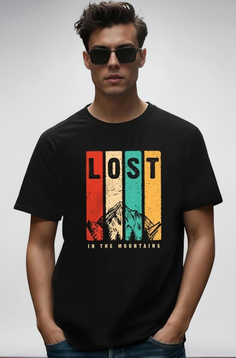 Men's Graphic Print Regular Fit Half Sleeve Round Neck Cotton T-Shirt
