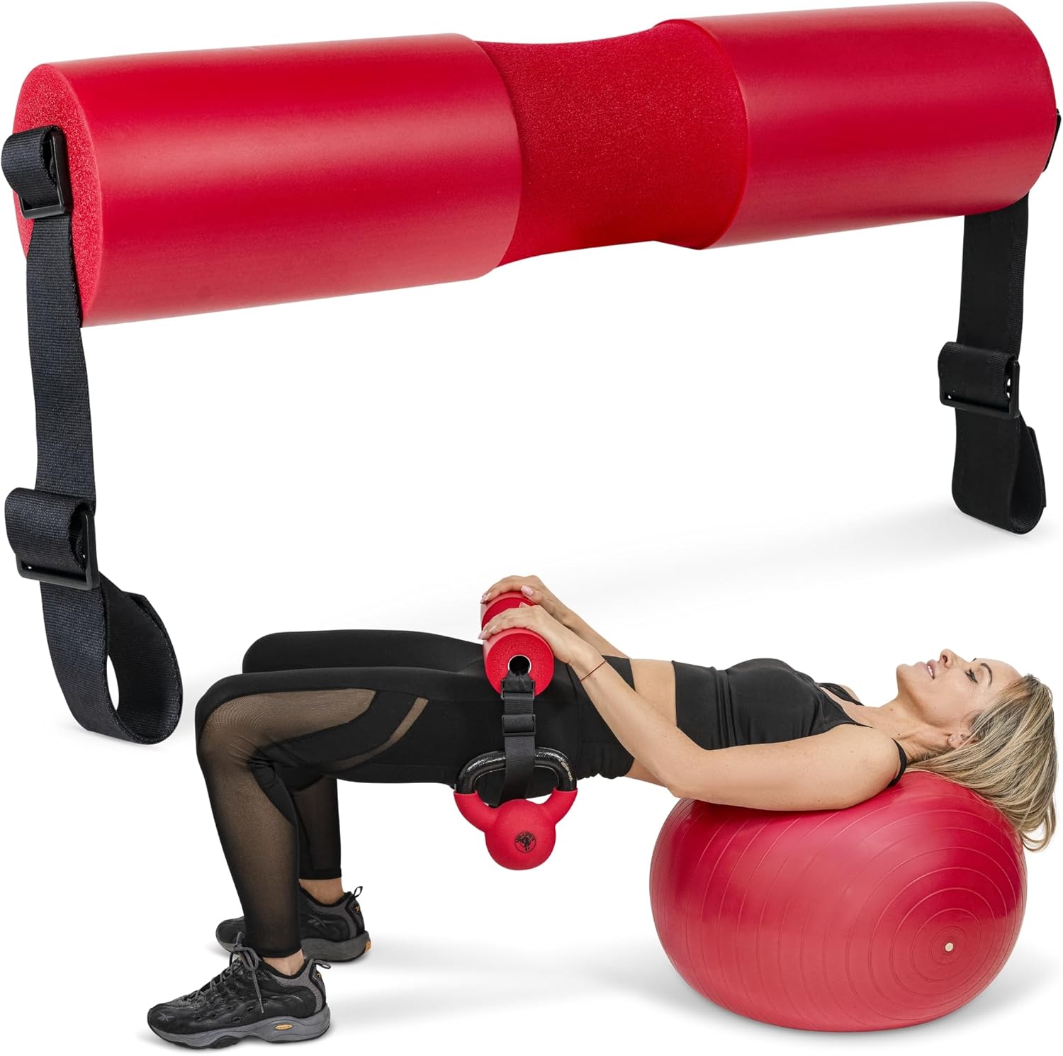 Hip Thrust Belt - No More Sore Hip with bella booty belt for hip thrust -Complete the Entire Exercise Movement with bellabooty belt - Enhanced Comfort and Stability - Perfect Fit for Dumbbells, Kettlebells, or Plates