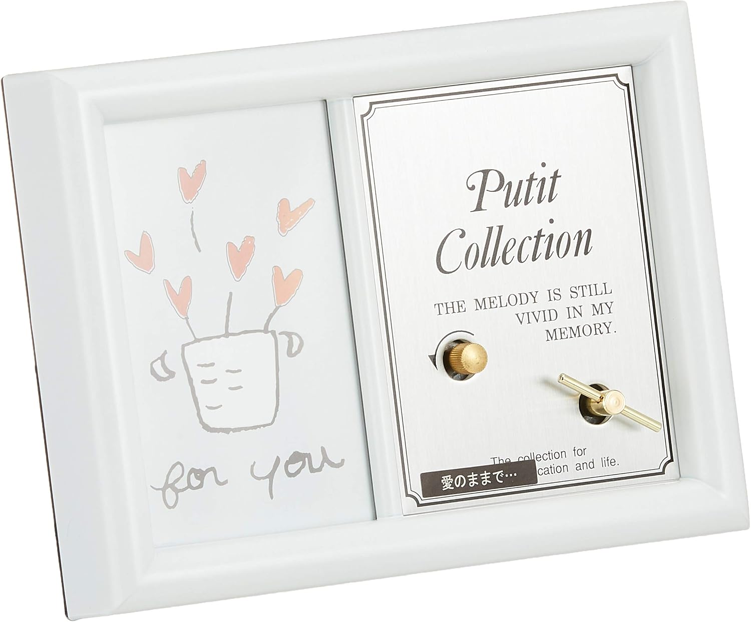 Ikeda 58083 Photo Frame with Music Box, Petite Collection, Silver (I AM YOUR SIN), Photo Size: Approx. 3.4 x 2.3 inches (8.6 x 5.9 cm)