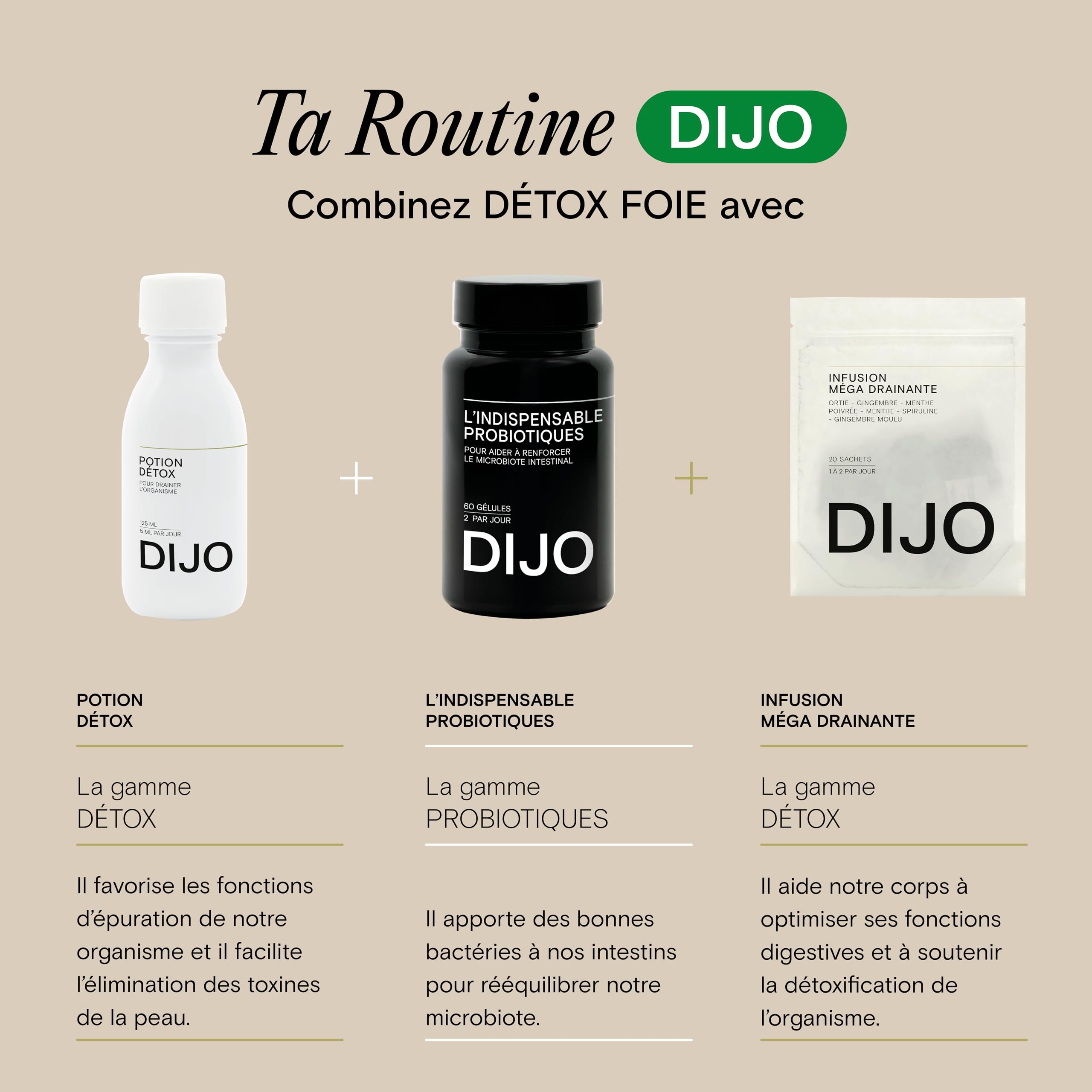 DIJO - Detox Foie - Draineur et Elimination de Toxines - Extrait de Chardon Marie, Romarin, Desmodium et Chrysantellum - 50 Gélules Gastro-Résistantes - Végan - Fabriqué en France