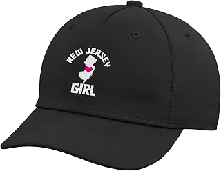 New Jersey Heart State Map NJ Pride Girl Adjustable Baseball Hat