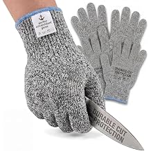 Premium Level 9 Cut Resistant Gloves for Food Prep, Butcher, Fish Cleaning, Meat Cutting, Mandoline
