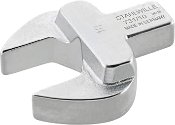 Stahlwille 58211011 731/10 Open Ended Insert Tool, Chrome-plated & Has Hex Profile, Drop Forged & Hardened, Size 11mm, Tool Mount 9x12mm Inside Square
