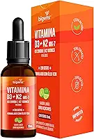 Vitamina D3 + K2 MK-7, em Gotas, D3 2000UI | K2 100mcg, sabor limão, 20ml, Biogens