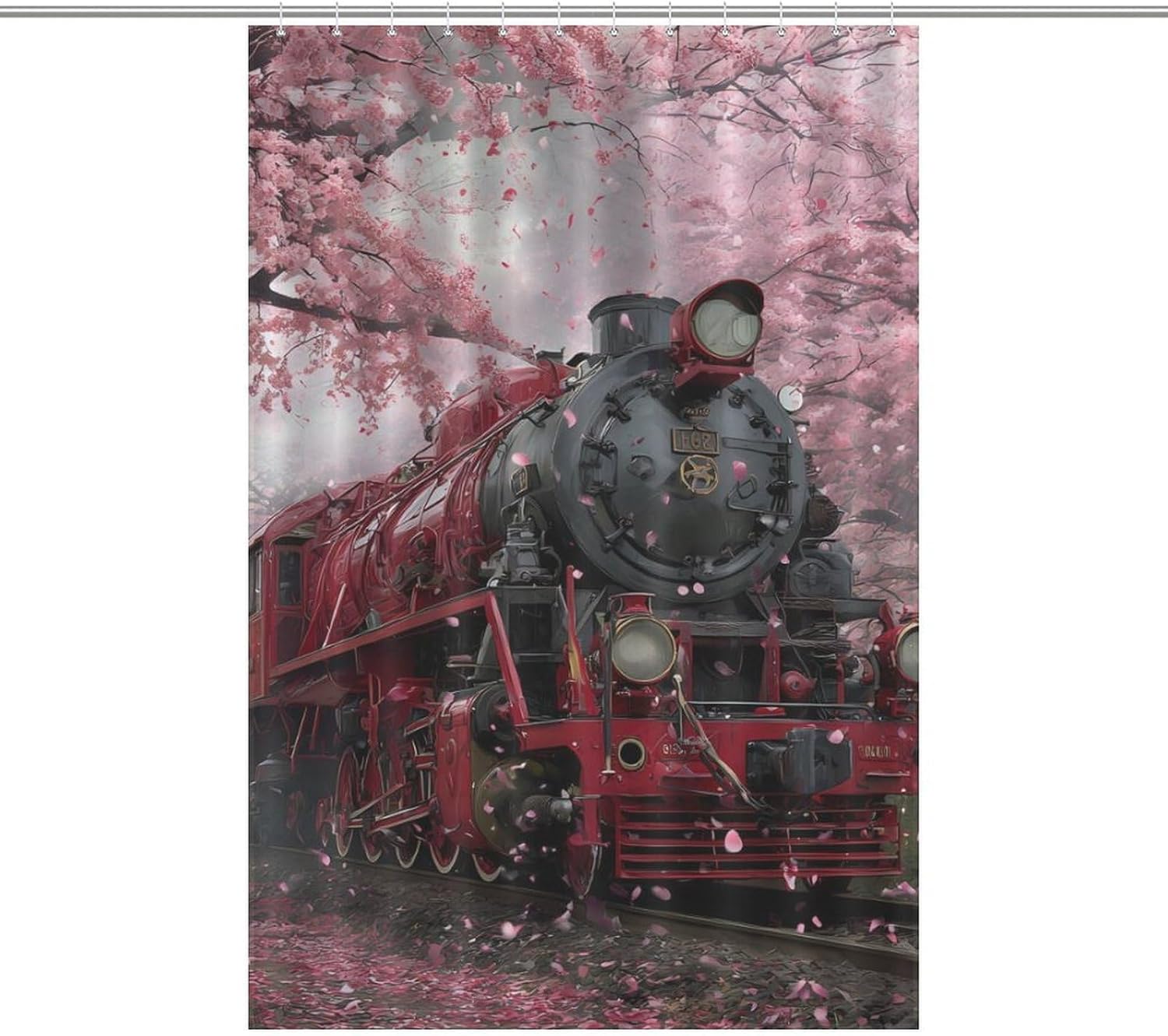 Train Shower Curtain 46.85x70.87Inch（119x180cm） Polyester Bath Curtain Shower Curtains Printed Decorative