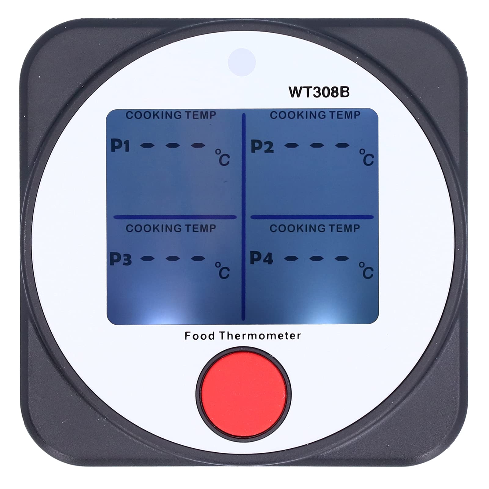 Ejoyous Termómetro para Barbacoa, ABS Bluetooth Termómetro para Alimentos 572 °F Retroiluminación LCD Luz de Respuesta 2S Alarma para Asar a la Parrilla Fumar Picnic Cocinar Al Aire Libre