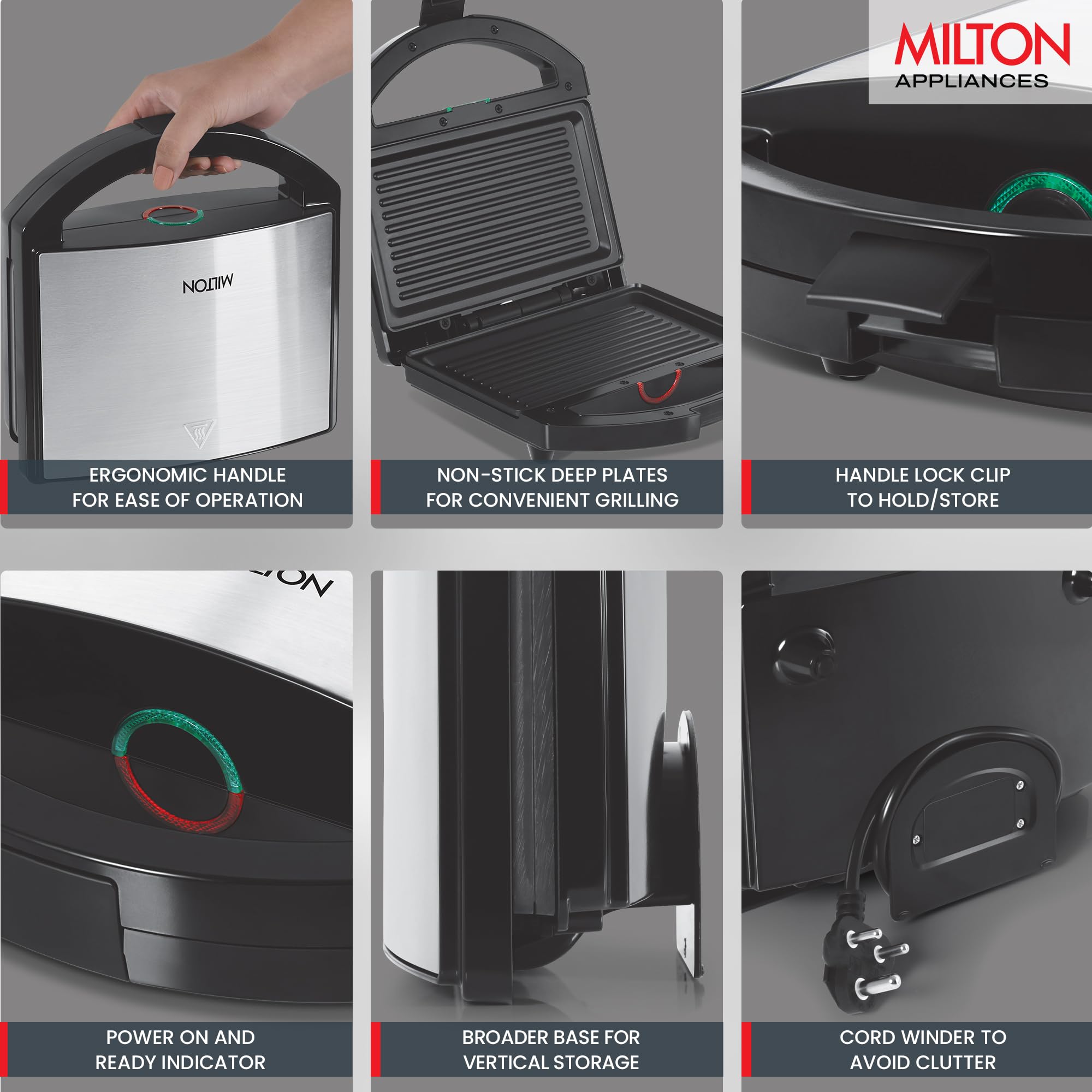 Milton Grill Toast Machine - Sandwich Maker -4 Milton Grill Toast Machine - Sandwich Maker -4