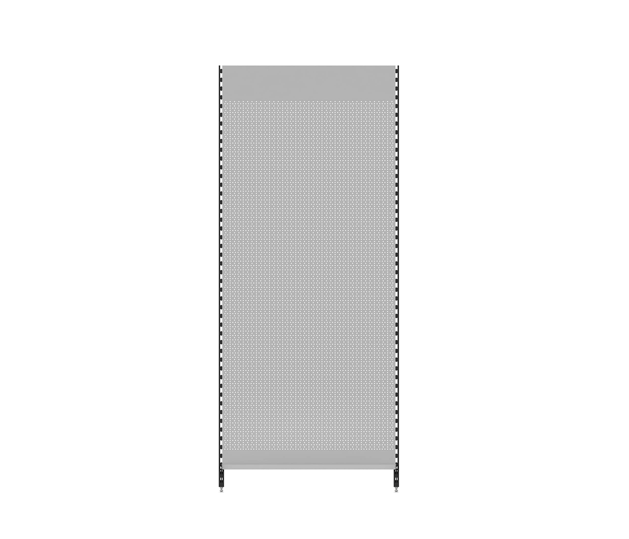 Wandregal 240x100 cm (HxB), Lochblechrückwand, grau | Supermarktregal | Kioskregal | Warenregal | Ladenregal | Kellerregal | Regalsystem