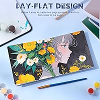 Vista 10 de Tenceur 8 mini diarios de acuarela portátiles de 3.9 x 3.9 pulgadas, 240 hojas, 480 páginas, cuadernos de bocetos cuadrados pequeños de acuarela