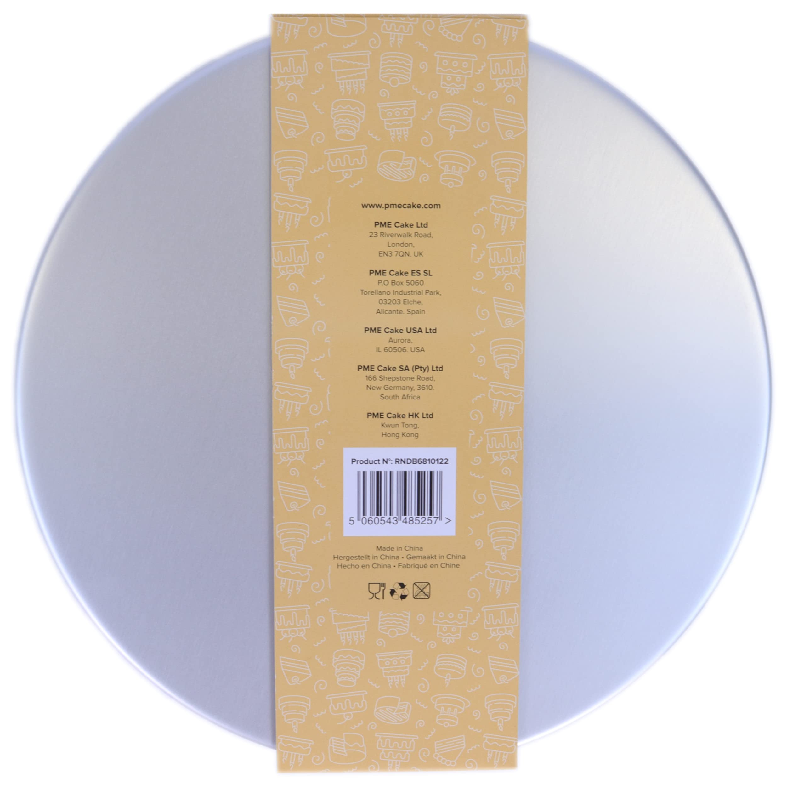 PME - Moules à Gâteaux Ronds 15, 20, 25, 30 cm x 5 cm de Profondeur, Lot de 4, Plata