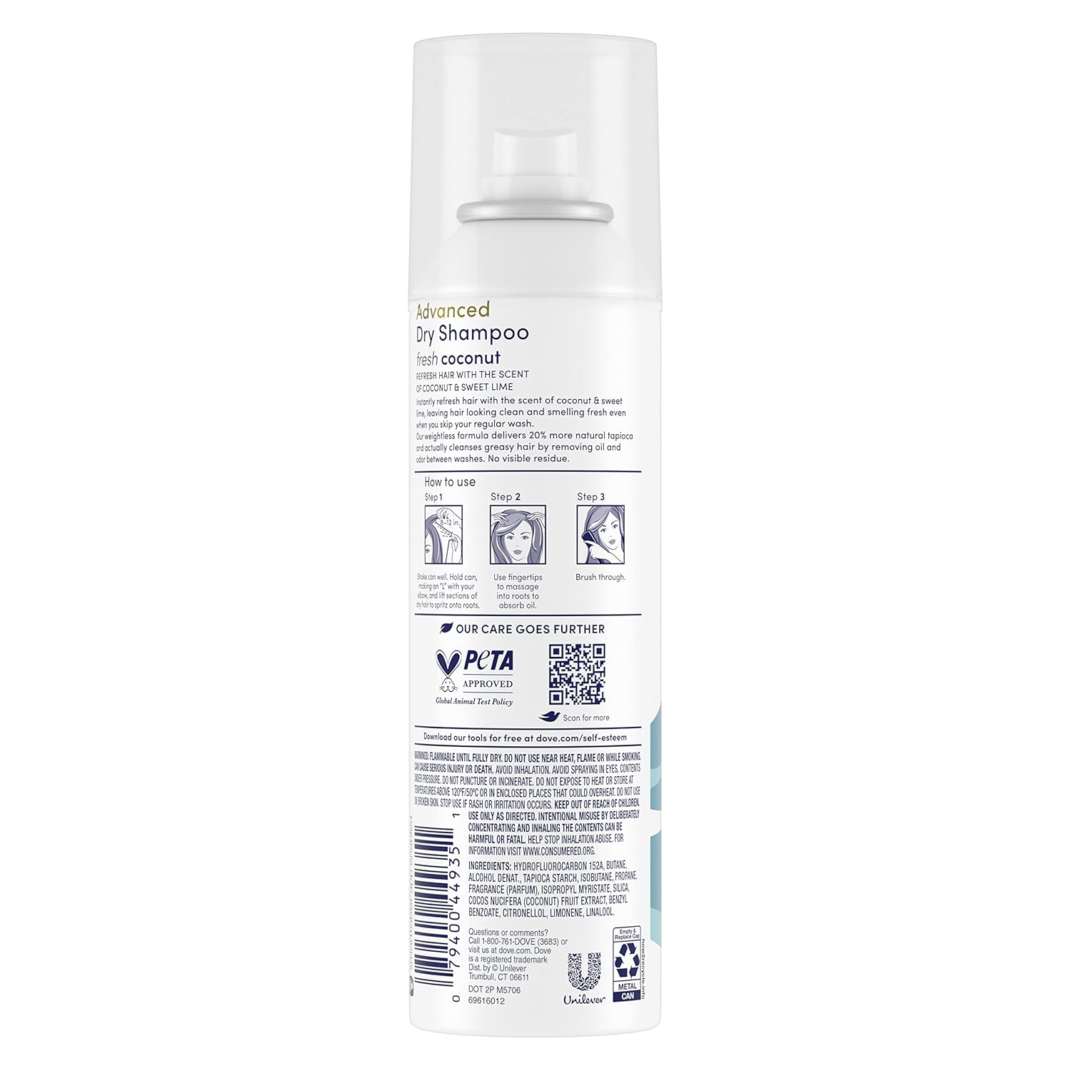 Buy Dove Dry Shampoo, Fresh Coconut, for Oily Scalp with ...