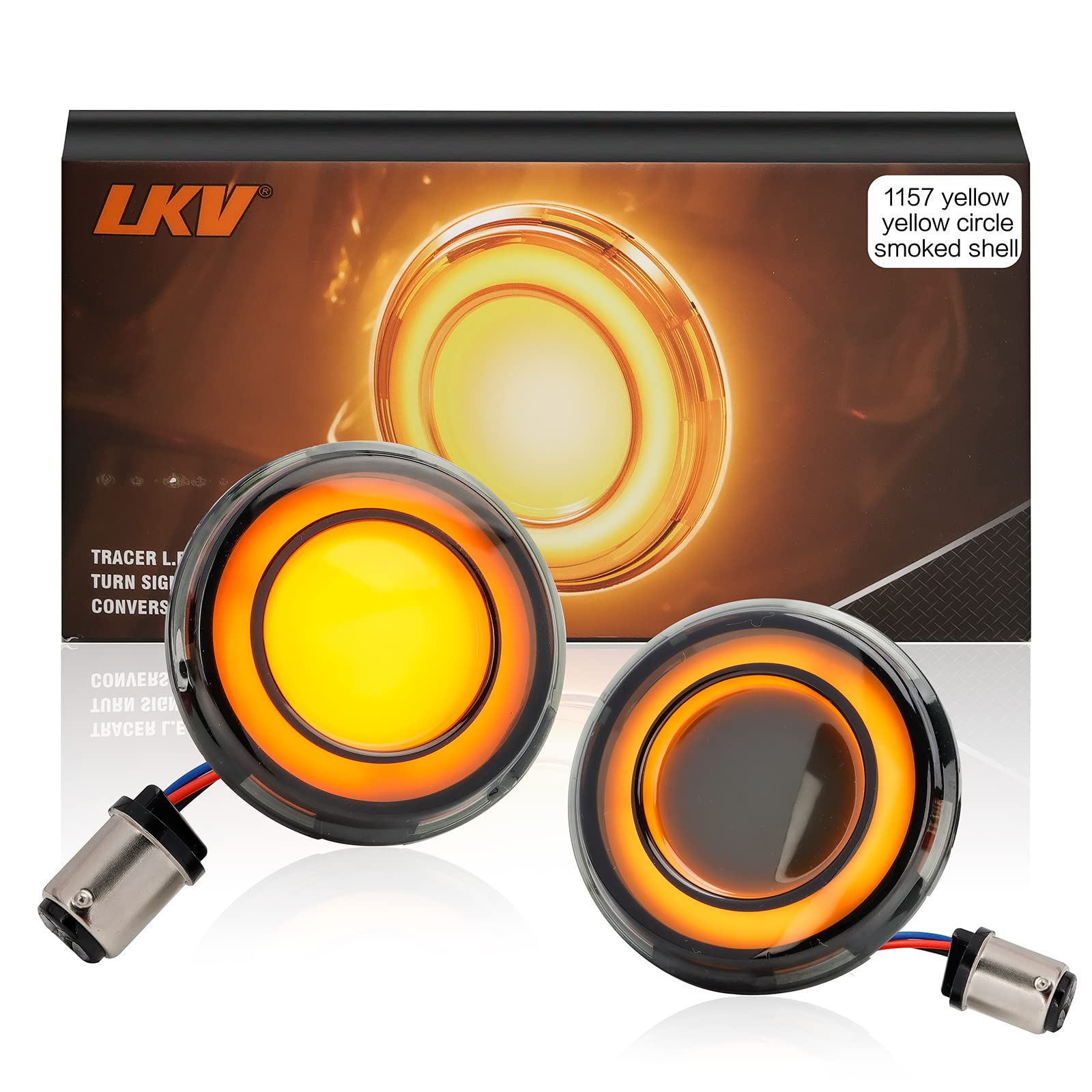 Amazon.com: LKV 1157 Front Motorcycle LED Turn Signals Light 2