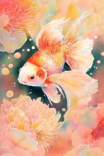 DIY Diamond Art,Pink Cute Goldfish Diamond Painting Kits for Adults Kids,Vivid & Colorful Rhinestone Crafts - for Room Decor Home Decor Personalized Decor,Unique Gifts 8x12inch