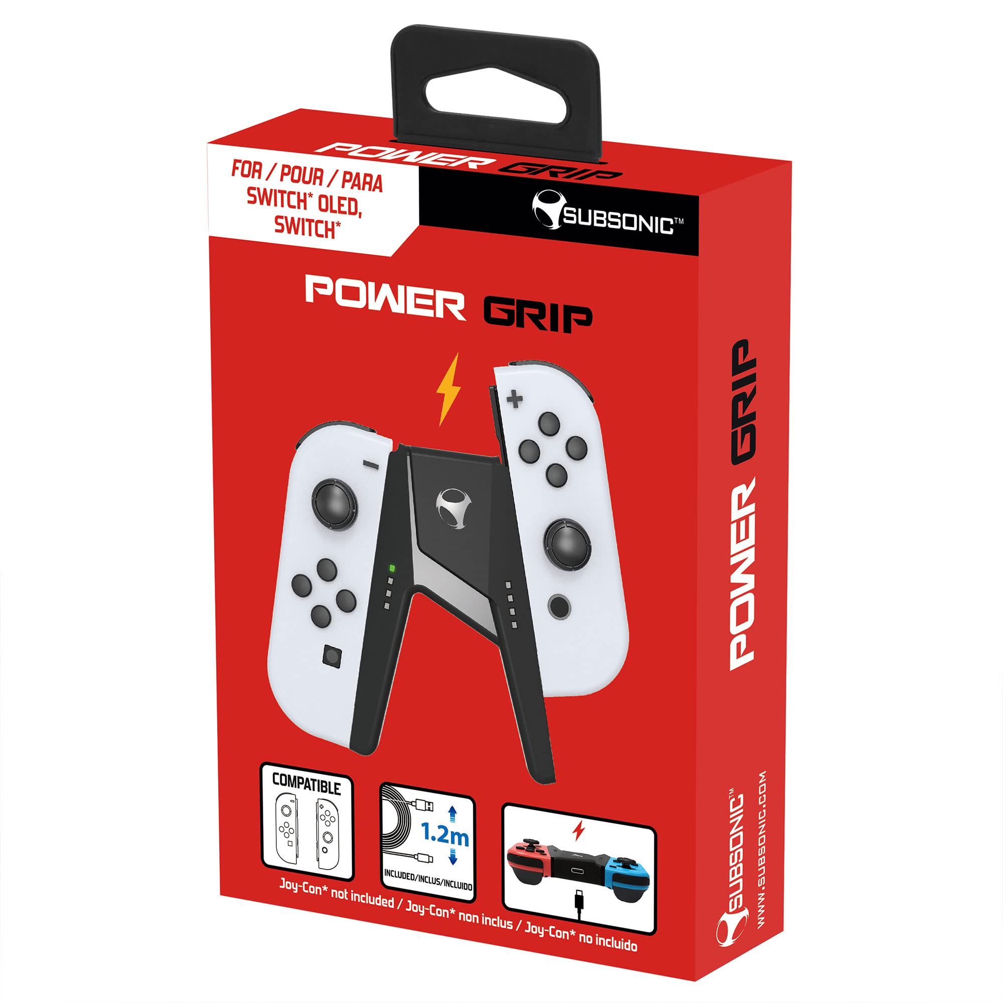 Subsonic - Joystick charging grip for Joy-Cons Switch