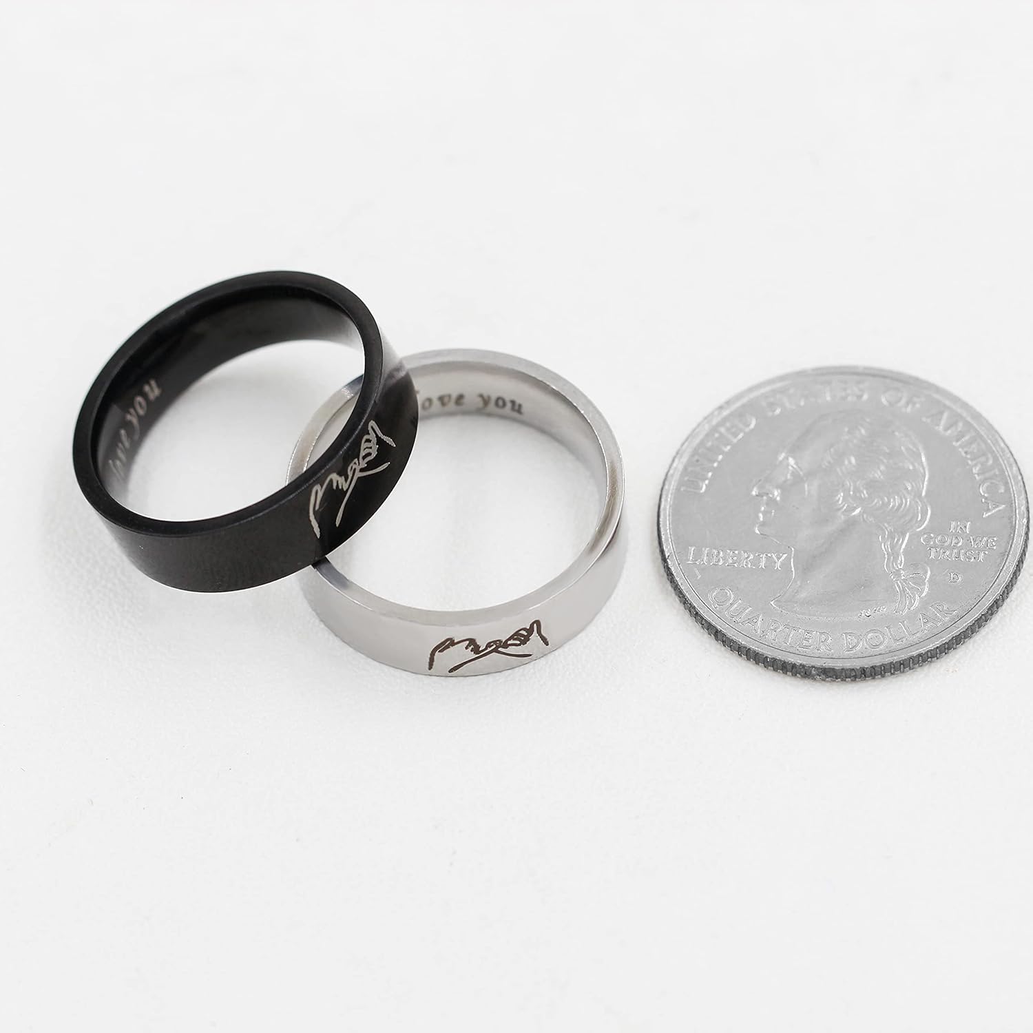 6MM Titanium Steel I Love You Promise Forever Ring, Romantic Valentines Gifts for Couples - Image 6