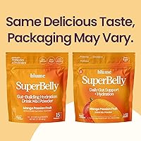 Vista 5 de Blume SuperBelly Gut Health + Hydration, Daily Sugar Free Probiotics, Prebiotic Fiber, and Electrolytes Powder Packets for Digestion Support