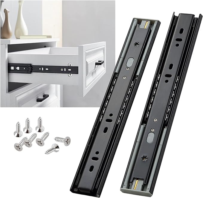 Bocguy Soft Close Drawer Runners, 1 Pair Of Full-Extension Undermount Drawer Runners 9.8inch/250mm With Removable Handle Clip - View #4