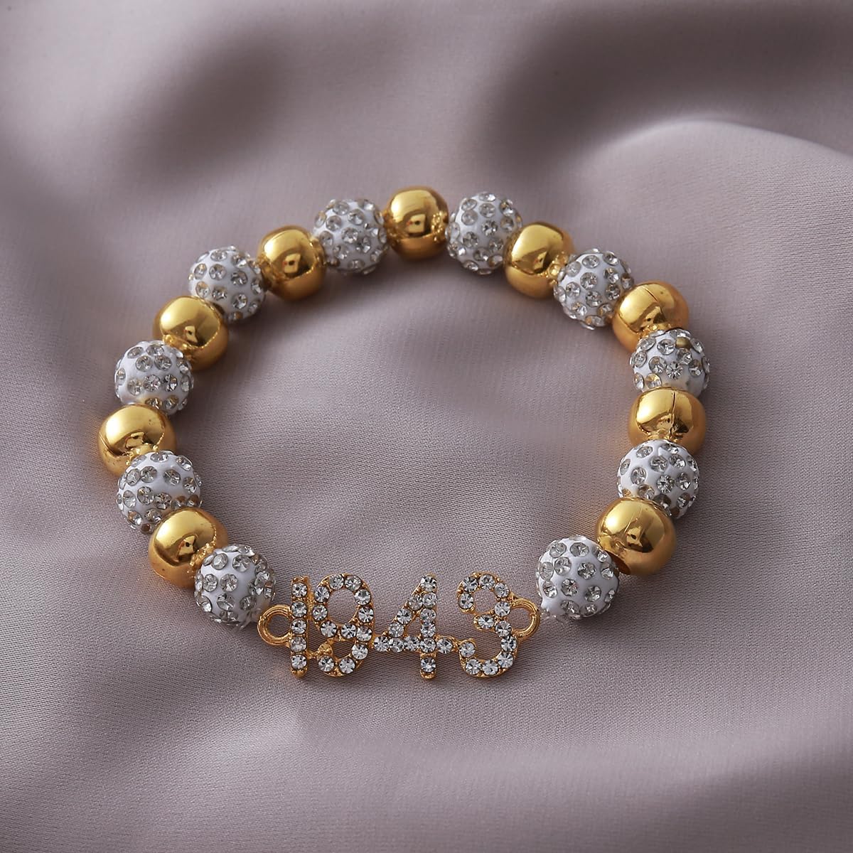 Elastic Adjust Metal Figure Number 1943 Sorority Bracelets Women Greek Letters Sign SGR Members Gifts Jewelry - Image 2