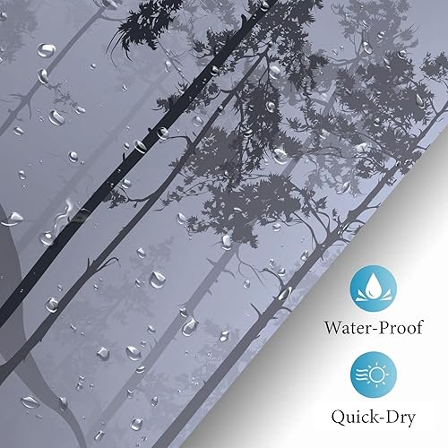 Miniatura 6 de Cortina de ducha de dinosaurio del bosque, salvaje, Raptor Jurásico salvaje, dinosaurio, animales, niños, cortinas de bañera para baño, decoración