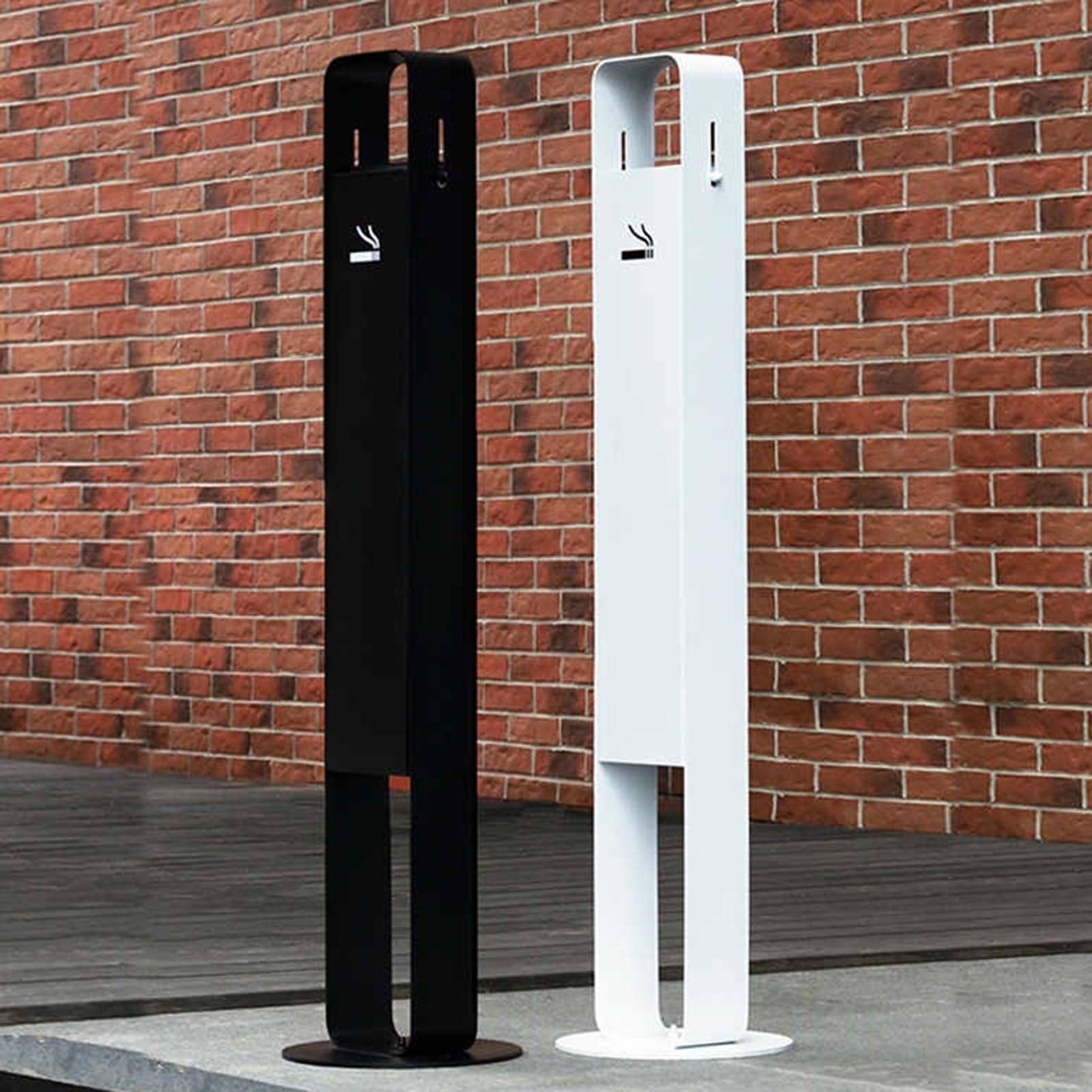 Pedículo vertical para cigarrillos con columna de cenizas y malla extintora de hollín, capacidad para 200-300 colillas
