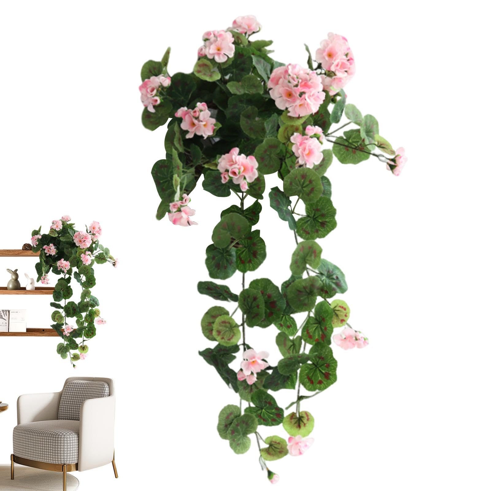 Fleurs de bégonia artificielles suspendres extérieur et intérieur UV