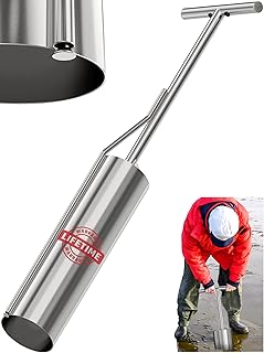 SturdyShape Clam Gun for Clamming Stainless Steel with Vent 36 Inch and 5 Inch Tube Diameter HD for Recreational Clam Diggers & Harvesters