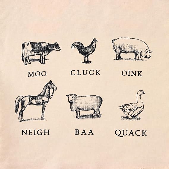 Toddler Baby Boys Girls Farm Shirt Cute Animals Graphic Short Sleeve T-Shirt Kids Funny Letter Print Summer Tee Tops
