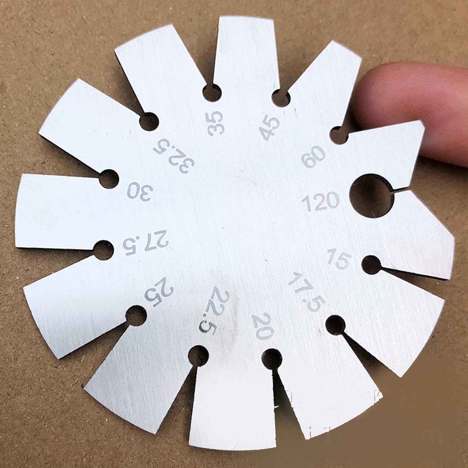 Angle Gauge Template Adjustables Angle Gauge Stainless Steel Round Shape Bevel Gauge Angle Finder for Woodworking Blades Chisels Planes
