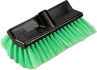 SPARTA 36129775 Flo-Thru Dual Surface Wash Brush Nylex Bristles, 2-3/8" Bristle Trim, 10" Length x 4" Width, Green