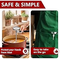 Vista 6 de Termómetro de carne – Termómetro de lectura instantánea para alimentos con sonda de acero inoxidable de 5.5 pulgadas para cocinar, bistec, pan