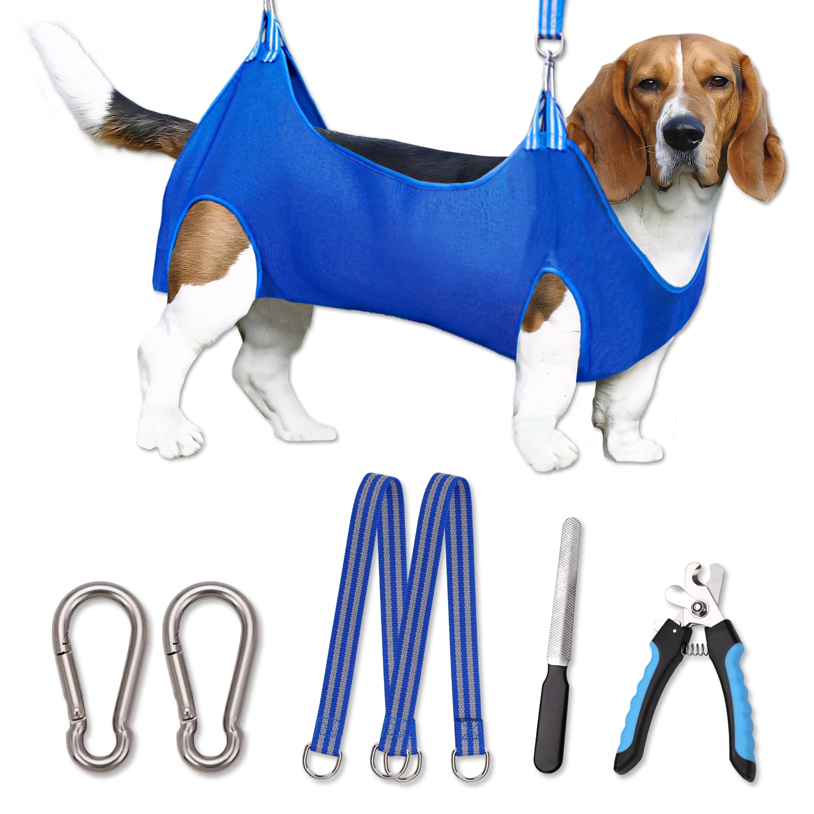 Amaca per la toelettatura del cane, taglia L, imbracatura per tagliare le unghie, borsa di ritenuta da appendere per cani con tagliaunghie, kit di forniture per la cura degli artigli