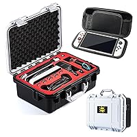 Vista 1 de RQUOIRE Carrying Case for Nintendo Switch Travel Case ,Professional Deluxe Waterproof Case Soft Lining Hard Case for Nintendo Switch OLED