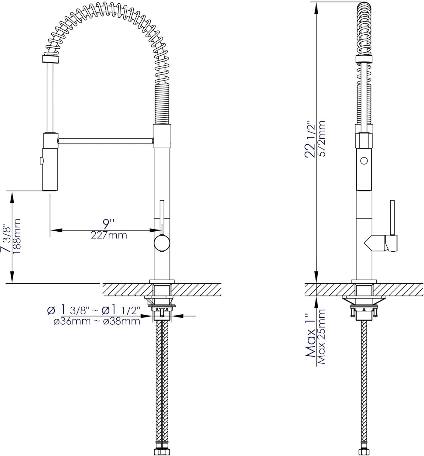 Alfi Brand Abkf3732 Bn Kitchen Faucet Brushed Nickel Amazon Com