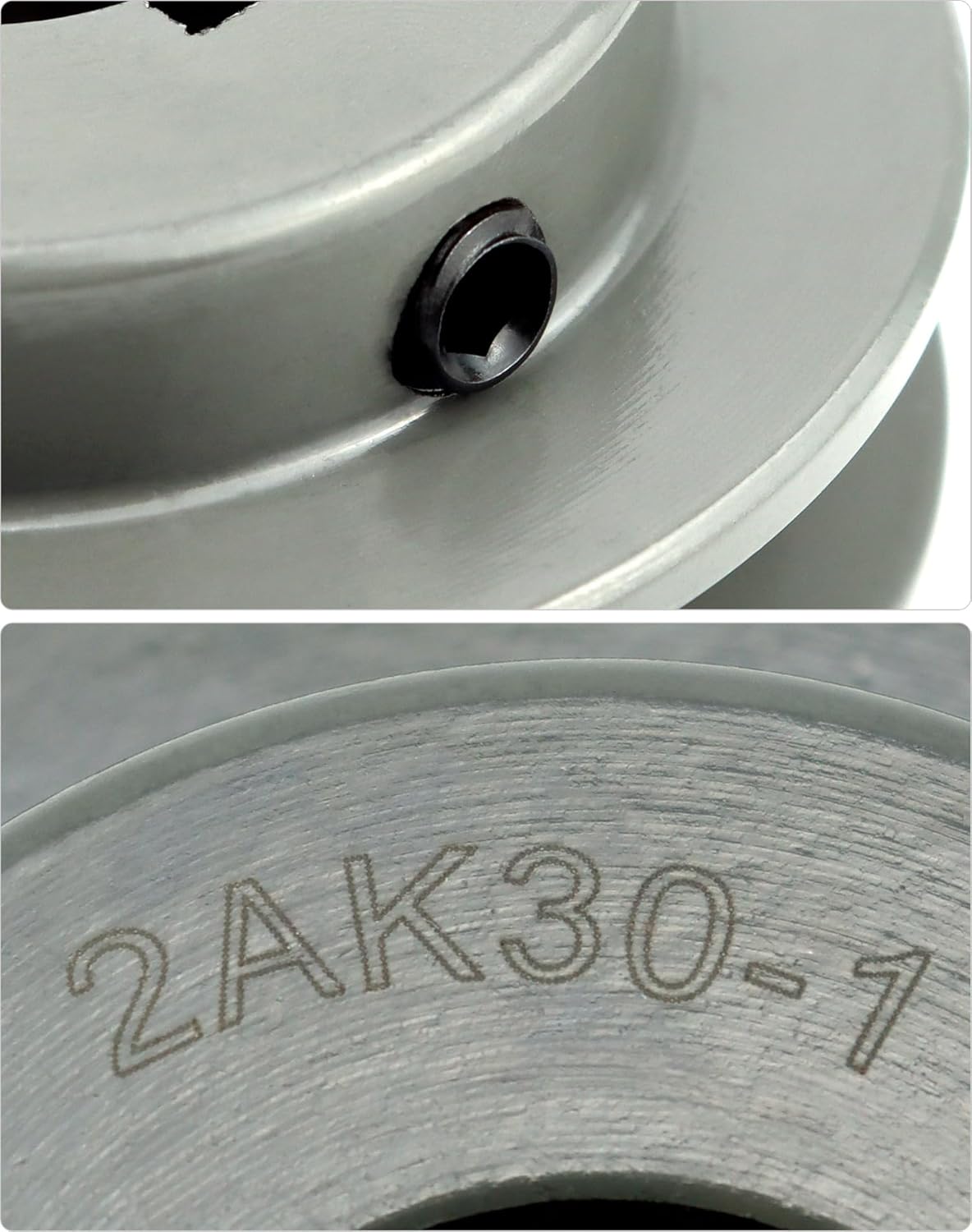 QWORK Double Groove Web Sheaves, 3.05"OD 1" Bore V-Belt Sheave for V-Belt, 2AK301