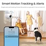 AOSU 4MP Caméra de sécurité intérieure - 2.5K Baby Monitor Caméra pour animaux de compagnie 360° pour la sécurité intérieure, WiFi Caméra avec routeur Wi-Fi 5/2,4 GHz, appel à un seul coup, suivi intelligent des mouvements (2 Boîte)